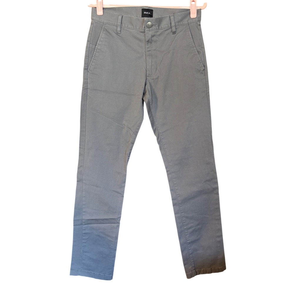 RVCA Pants‎ Womens 29 Gray Week End Stretch Casual Chino Slim Fit NWOT